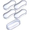 TopHomer Set di 5 pezzi di ricambio per paraurti per WC in silicone, coperchio in gomma trasparente, per casa, hotel, bagno scolastico
