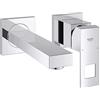 Grohe Eurocube Miscelatore Monocomando per Lavabo con Installazione a Parete, Lunghezza 231 mm, Cromo, Ecojoy, M 23447000