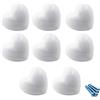 SeeRaphee Figura sveglia del cuore Bianco Armadio in ceramica maniglie cassetto tira manopole armadio manopole per cucina manopole camerette Armadi giocattolo ripostiglio box libreria 8PCS