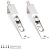 SeeRaphee Chiavistello a scorrimento con leva ad azione flush in acciaio inossidabile per cancello porta per porte primarie-secondarie, doppia apertura (10.2 cm/confezione da 2)