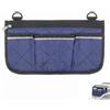 DTDULL Borsa per Sedia a Rotelle con Strisce Riflettenti, Portaoggetti da Appendere Universale per Carrozzina Disabili e Passeggino, Organizer Laterale per Bracciolo con Tasche Multiple, Blu