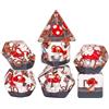 UDIXI Set di 7 dadi per DND, D&D, con funghi, poliedrici, per giochi di ruolo (fungo rosso)