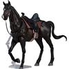 Whyzsjnclg Statuette di Cavalli con Cavezza per Sella, Corda di Piombo, 8 x 5 Pollici, posizionabili per Gli Appassionati, Nere