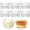 Aarcyye Piccole ciotole da dessert in vetro, set da 8 bicchieri da dessert da 200 ml, trasparenti, piccole ciotole da dessert, bicchieri da dessert con strisce verticali, per tiramisù, panna cotta