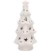 Oreilet Albero Natale in Ceramica, Statuetta Illuminata a Batteria per Albero Natale Tavolo, Decorazioni Natalizie Casa Tavolo Caminetto Ufficio, Graziosi Ornamenti, Luce (Stella 17,9x9 cm/7,0x3,5