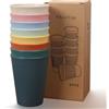 Junhonze 8 Pezzi Bicchieri Plastica Riutilizzabili|Bicchieri Colorati