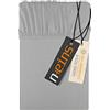 npluseins Lenzuolo con angoli in jersey 100% cotone, ca. 70 x 140 cm, argento