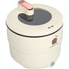 Fockety Cuociriso Digitale, 300 W 1,8 L Doppi Strati Fornello per Cereali Anti Scottatura Antiaderente Vaporiera per Alimenti Pentola Elettrica con Misurino per la Zuppa di (EU Plug)