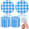 GLEAVI Set di 50 coperchi in metallo impermeabili, per barattoli di vetro, 63 mm, riutilizzabili, per marmellate e conserve, tappi ermetici per stoccaggio alimentare