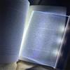 Obelunrp Lampada da libro piatta, luci da libro a pagina intera a LED trasparenti da 6, 7x5, 7 pollici, luci da pagina per adulti che leggono letto di notte