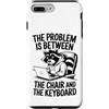 Logic Lair Custodia per iPhone 7 Plus/8 Plus Programmatore Raccoon Problema Sedia Tastiera Umorismo