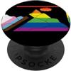 LGBTQ Progress Pride Flag Designs Bandiera del progresso Campeggio Montagna LGBT Arcobaleno Gay Pride Escursionismo PopSockets PopGrip Adesivo