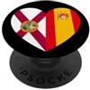 Spain Heritage Apparel Florida e Spain United in Roots Cuore di Bandiera PopSockets PopGrip Adesivo