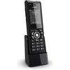 SNOM M85 Telefono cordless DECT rinforzato (Tasto di allarme programmabile, funzione uomo morto, jack per cuffie da 3,5 mm) Nero