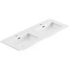 SENSEA Lavabo doppio in ceramica lucida MIA, L 121 × P 46,5 × SP 1,8 cm