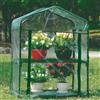 Comebachome Copertura per serra, copertura sostitutiva per serra in plastica trasparente impermeabile a 2 livelli con porta con cerniera avvolgibile per piante da giardinaggio, ornamenti da giardino
