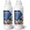 TOVER Deteroil Detergente Sgrassante Parquet - Pulisce e Sgrassa Legno, Laminato, LVT e SPC - Formula a Base di Olio di Cocco, Kit 2x1 Litro