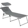 Brunner Malibu High beach chaise lounge, nero,