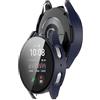 KUTEWEU Silicone Custodia per Samsung Galaxy Watch 7 40mm 44mm, PC Protettivo Cover Skins Copertura Resistente Completamente Chiuso Shell per Samsung Galaxy Watch 7 (2 Pezzi Blu, Watch7 40mm)
