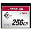 Transcend Scheda CFast 2.0 da 256 GB CFX650 SATA III 6 Gb/s, fino a 510/370 MB/s, progettata per cinematografia professionale in video ad alta risoluzione, Full HD e 4K - TS256GCFX650