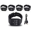 AMONIDA Cercapersone Ristorante, Cercapersone Wireless da Polso 433,92 MHz Batteria Rimovibile Impermeabile IPX7 per Prevenire Disturbi in Ufficio (4 per 1)