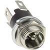 Keple Montaggio a Pannello Connettore DC 2.1 x 5.5mm Energia Audio video Jack Presa Femmina Adattatore Accoppiatore Compatibile con Media Player, MP3 MP4 Player, Audio-Video, Apparecchiature AV (Argento)