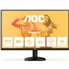 AOC monitor FHD da 24 pollici, 100 Hz, 1 ms (1920 x 1080, HDMI 1x 1.4) Nero