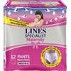 Lines specialist maternity mutandina assorbente per perdite post parto misura medium 12 pezzi