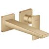 hansgrohe Metropol Miscelatore monocomando lavabo ad incasso a parete con maniglia a leva e bocca erogazione 22.5 cm, bronzo satinato, 32526140