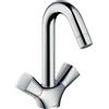 hansgrohe Logis Miscelatore lavabo 2 maniglie 150 senza saltarello, cromo, 71221000