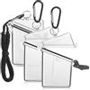 SODIAL 1X(Confezione da 3 Custodie Porta Badge Impermeabili per Carte D'Identità c8022