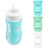 GADITIEK Confezione da 3 custodie in silicone per biberon Avent Natural, in vetro, infrangibili, compatibili con i biberon Philips Avent Natural, in vetro da 240 ml (240 ml)