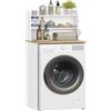 Hzuaneri Mobile Lavatrice, 50 x 68 x 128 cm, Bianco-Rovere