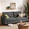 LINSY HOME Divano a 3 posti, larghezza 201 cm, con profondità di seduta regolabile, piccolo divano per soggiorno, camera da letto, appartamento, ufficio