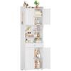 Hzuaneri Mobile Bagno, Alto, Colonna Bagno, 28 x 60 x 180 cm, Bianco