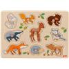 Goki Steckpuzzle Waldtiere: 30 x 21 x 2,4 cm, Holz, 9 Teile, per Stück