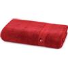 Tommy Hilfiger - Telo da bagno, bordeaux, spugna boucle, 520 g/m², 100% cotone pettinato, passamaneria jacquard e ricami, morbido e assorbente, 100x150 cm