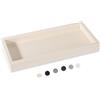 Heagoale Vassoio da bagno, piccolo vassoio da bagno in silicone, portasapone, porta spugna, organizer per lavello da cucina, accessori da bagno per piano di lavoro, WC, doccia, beige