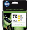 HP Confezione da 3 cartucce di inchiostro giallo originale DesignJet 712 da 29 ml - 3ED79A