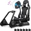 GTPLAYER Simulator Cockpit, Sim Racing Cockpit, simulatore di corse supporto al volante con altoparlanti, volante e ripiano per pedali