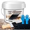Vividye Convertitore di Ruggine e Primer per Metalli 2 in 1, 1L Antiruggine Nero per Ferro, Metallo, Rimorchio, Camion, Vernice Antiruggine e Incapsulante a Base d'Acqua, Facile Applicazione, Lunga Durata