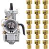 GDWD Set di ugelli per carburatore, 15 pezzi carburatore principali set 40 44 46 48 50 52 54 56 58 60 65 70 75 80 85 ugelli per carburatore Hercules Prima 2 3 4 5 6 Puch Bing Kreidler Zündapp