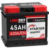 LANGZEIT Batterien LANGZEIT batteria auto 45Ah 12V avviamento sostituito 40Ah 42Ah 44Ah