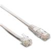 Metronic 395231 Cavo telefonico RJ45/RJ11 maschio/maschio, 1,8 m, per modem, router, fax, compatibile NF C15-100, bianco