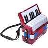 LiebeWH Fisarmonica Portatile in Celluloide per Pianoforte a 17 Tasti 8 Bassi, Fisarmonica per Principianti e Adulti, con Stra in 4 Colori