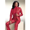 Fatto a mano Blazer donna design formale pelle vera rossa festa elegante fatto a mano...