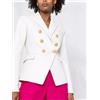 Fatto a mano Blazer da donna bianco formale nuovo casual elegante in vera pelle di...