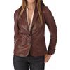 Fatto a mano Blazer da donna in vera pelle di agnello morbida marrone di design nuovo