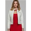 Fatto a mano Giacca donna bianca casual vera pelle di agnello fatta a mano bici elegante c...