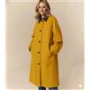 Fatto a mano Cappotto donna giallo originale fatto a mano pelle di agnello festa trench ca...